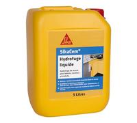 SIKA - Hydrofuge liquide - SikaCem Blanc - Hydrofuge de masse pour bétons/mortiers/enduits - Améliore la résistance aux eaux séléniteuses - Sans chlore - Dosage facile - Prêt à l'emploi - 5L
