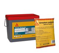 SIKA - Kit douche à l'italienne: Kit d'étanchéité sous carrelage 8m² - Prêt à l'emploi - Séchage rapide + Bande armature spécial angles 10m x 20cm