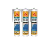 SIKA Lot de 3 mastics Silicone Sikaseal - 163 Piscine & Bassin - Transparent - 300ml