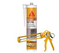 SIKA - Mastic acrylique pour joints & fissures - Spécial maçonnerie, portes, fenêtres -Int & Ext - Blanc- 300ml + Pistolet d'application