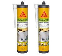SIKA - Mastic acrylique - SikaSeal-188 Finition Intérieure blanc - Joint statique de finition et calfeutrement - Usage intérieur - Sans odeur - 300 ml (Lot de 2)