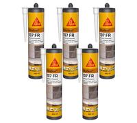 SIKA - Mastic acrylique spécial maçonnerie - portes - fenêtres - SikaSeal 107 joints et fissures - Blanc - Int/Ext - Multisupports - Résistant aux intempéries - 300ml (Lot de 5)
