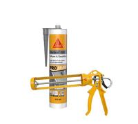 SIKA - Mastic Butyle 2 en 1 pour joints et réparations d'éléments de couverture, serres, vérandas, verrières - Noir - 310ml + Pistolet d'application