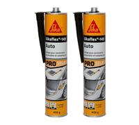 SIKA - Mastic carroserie - Sikaflex-149 Auto Noir - Multi-supports - Etanchéité, collage, réparation, raccordement, assemblage sur carrosserie auto et camping-car -300ml (Lot de 2)