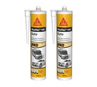 SIKA - Mastic carrosserie - Sikaflex 149 Auto Blanc - Mastic-colle polyuréthane spécial collage et réparation automobile et camping-car - Intérieur et Extérieur - Multi-Supports - 300ml (Lot de 2)