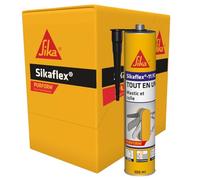 SIKA - Mastic colle multi-usage - Sikaflex 11 FC - Noir - Carton 12x300ml | Joint et colle - Tout en un - Multisupports - Int/Ext - Idéal travaux de bricolage - Durcit rapidement - Purform