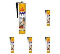 SIKA - Mastic-colle multi-usages - Sikaflex PRO 11 FC Purform, Noir - Mastic polyuréthane PU tout en 1 - Multi-matériaux - Etanche - intérieur et extérieur - 300 ml (Lot de 5)