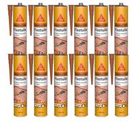 SIKA - Mastic-colle souple polyuréthane - Sikaflex-155 Fixotuile Purform terre cuite - Réparation et collage de tuiles - Tous types de tuiles - 300 ml (Lot de 12)