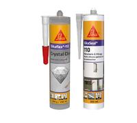 SIKA - Mastic-colle transparent - Multi-usages - Maintien immédiat - Intérieur et extérieur - 290ml + Mastic Silicone pour joint de menuiserie & vitrage - Multi-supports - Transparent - 300ml