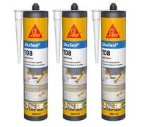 SIKA - Mastic Cuisine & Salle de Bain Anti-Moisissures - SikaSeal 108 Sanitaire Blanc - Joints silicone sanitaire longue durabilité sur multi-supports -Idéal pour travaux de plomberie - 300ml