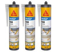 SIKA - Mastic Cuisine & Salle de Bain Anti-Moisissures - SikaSeal 108 Sanitaire Transparent - Joints silicone sanitaire longue durabilité sur multi-supports -Idéal pour travaux de plomberie - 300ml