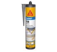SIKA - Mastic Cuisine & Salle de Bain - SikaSeal 108 - Gris - 300ml | Joints silicone sanitaire longue durabilité sur multi-supports - Anti-Moisissures - Idéal pour travaux de plomberie