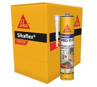 SIKA - Mastic-colle multi-usages - Sikaflex PRO 11 FC Purform Blanc - Mastic polyuréthane PU tout en 1 - Mastic multi-matériaux - Mastic étanche intérieur et extérieur - Carton de 12 cartouches 300 ml