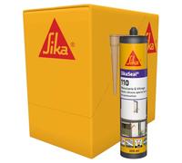 SIKA - Mastic - SikaSeal-110 Menuiserie & Vitrage - Beige - Carton 12x300ml | Silicone de construction - Joints de menuiserie et vitrage - Extérieur/intérieur