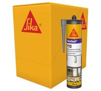 SIKA - Mastic - SikaSeal-110 Menuiserie & Vitrage - Gris - Carton 12x300ml | Silicone de construction - Joints de menuiserie et vitrage - Extérieur/intérieur