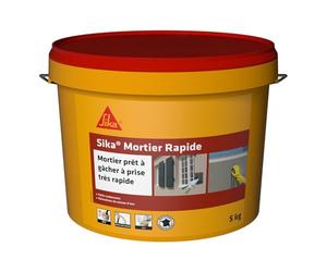 SIKA - Mortier anti-fuites prise rapide - Sika Mortier Rapide - 5kg | Stoppe fuites et infiltrations d’eau - Petits scellements - Prise très rapide - Prêt à gâcher - Multi-supports
