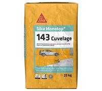 SIKA - Mortier d'imperméabilisation pour travaux de cuvelage - Sika Monotop 143 Cuvelage - Imperméable - Facile à appliquer - Protège les ouvrages contre la pression d'eau - Gris - 25kg