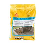 Sika Monotop 109 Waterproofing, Mortier imperméabilisant, anti-humidité pour caves et locaux enterrés, 5kg, Gris