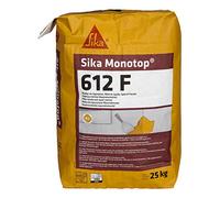 SIKA - Mortier de réparation fibré à prise rapide - Sika MonoTop 612 F Gris - S’applique sur 4 à 60 mm d’épaisseur en une seule passe - Adhère parfaitement sur la plupart des supports - 25kg