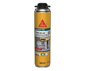 SIKA - Mousse PU Expansive Pistolable - Sika Boom 528 - Aérosol 500 ml | Fort Rendement 23 L - Séchage ultra rapide pour jointer, calfeutrer, isoler sur multi-supports - Réutilisable