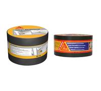 SIKA multiseal gris, Aluminium, Gris-vert, 100 mm x 10 m & Bande d'étanchéité autocollante résistante à la déchirure, Aluminium, Gris, 75 mm x 10 m