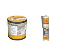 SIKA Multiseal Gris-vert (RAL 7009), Bande d'étanchéité autocollante résistante à la déchirure & SikaSeal-189 Toiture & Gouttière, Gris, Mastic Butyle 2en 1 pour joints et réparations