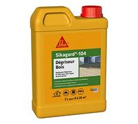 SIKA - Nettoyant dégriseur bois - Sikagard 104 - Tous types de bois - Toiture, façade, sol, mobilier de jardin, clôture, bardage - Ravive les couleurs du bois - Prêt à l'emploi - Pour 8 à 20m2-2L