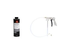 SIKA Revêtement anti-gravillons, Noir, 1 L & BRILLIANT TOOLS BT161104 Pistolet pulvérisateur de protection du bas de caisse [Powered by KS TOOLS]
