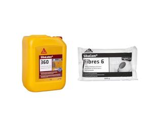 Sika - SikaLatex 360, Additif pour mortier et béton, primaire et produit de cure prêt à l'emploi, 5L, Blanc & Fibre Synthétique pour Enduits et Mortiers, Blanc, 600 g