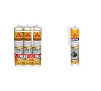 Sika SikaSeal-184 Maçonnerie, mastic acrylique haute performance pour joints d'étanchéité & lex-148 Extreme, Blanc, Colle de fixation élevée à maintien immédiat, multi-supports