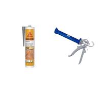 Sika -SikaSeal-187 Ciment, Gris, Mastic acrylique granuleux aspect mortier idéal petites réparations & Alyco 198805 Pistolet renforcé de 225 mm pour tubes de silicone et mastic