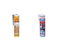 Sika -SikaSeal-187 Ciment, Gris, Mastic acrylique granuleux aspect mortier idéal petites réparations & fischer 519175 - Ciment Express gris prêt à l'emploi - 1 cartouche de 310 ml