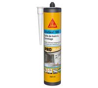 SIKA - Mastic silicone sanitaire - SikaSeal-180 Salle de Bain & Carrelage transparent - Réalisation de joints - Spécial pièce humide - Longue durée - 300 ml