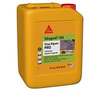 SIKA - Traitement algicide-fongicide - Sikagard 130 Stop Algues Pro - 5L | Formule renforcée - Prête à l'emploi - Anti-algues vertes/rouges et résidus noirs pour Mur/Façade/Toiture/Terrasse