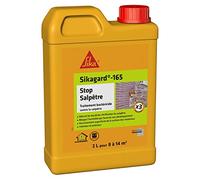 SIKA - Traitement bactéricide contre le salpêtre - Sikagard 165-2L | Anti-salpêtre puissant - Intérieur et Extérieur - Multisupports - Bloque l'humidité - Prêt à l'empoi - 8 à 14m²
