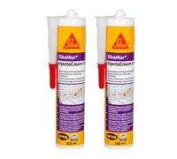 SIKA - Traitement contre les Remontées Capillaires / Remontées d'Humidité dans les Murs - SikaMur InjectoCream 100, Blanc - Intérieur et Extérieur - Anti-moisissures - 300ml (Lot de 2)