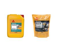 SikaCem Fluidifiant, Superplastifiant pour mortiers et béton, réducteur d'eau, haute durabilité, 5L & em Fibres 30, Fibres structurelles 30mm pour mortiers et bétons, 300g, Gris