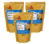 SikaCem Hydrofuge Liquide, Hydrofuge de masse liquide, 500ml, Blanc (Lot de 3)
