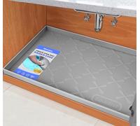 SIKADEER Tapis de dessous d'évier imperméable de 86,4 x 48,3 cm, tapis en silicone pour tiroir de cuisine et armoire, protecteur d'évier pour organiseurs de cuisine et de rangement, plateau de coffre