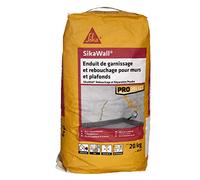 SikaWall Enduit de Garnissage Rebouchage murs et plafonds en poudre, 20kg ~ 20m²