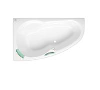 Siko - 140 x 95 cm Luiza baignoire d'angle gain de place, orientation gauche en acrylique, sans pieds, blanc (LU1400L)