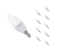 Pack de 10 - Ampoule LED E14 8W 220V C37 180° - Blanc Neutre 4000K - 5500K