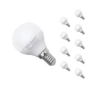 Pack de 10 - Ampoule LED E14 8W 220V G45 300° - Blanc Neutre 4000K - 5500K