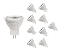 SILAMP Ampoule LED GU4 / MR11 3W 12V (Pack de 10) - Blanc Chaud 2300K - 3500K