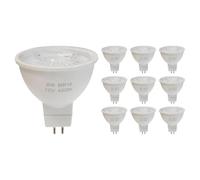 Pack de 10 - Ampoule LED GU5.3 / MR16 12V 8W SMD 80° - Blanc Froid 6000K - 8000K