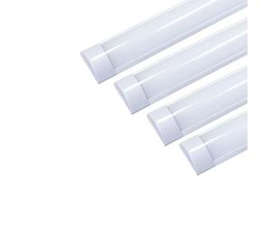 SILAMP Pack de 4 - Réglette LED 60cm 24W - Blanc Neutre 4000K - 5500K