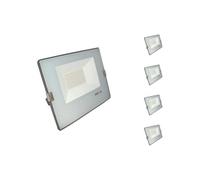 Pack de 5 - Projecteur LED Extérieur 50W IP65 No Flicker - BLEU GRIS - Blanc Neutre 4000K - 5500K