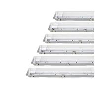 SILAMP Réglette étanche 150 cm double pour Tube LED T8 IP65 (Boitier vide) (Pack de 6)