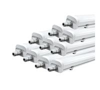SILAMP Réglette LED étanche 150cm 46.5W 120lm/W - Pack de 10 - Blanc Froid 6000K - 8000K