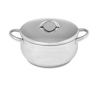 Silampos Domus-Grande casserole en acier inoxydable, diverses tailles disponibles, fabriqué au Portugal, Acier inoxydable, Silver, N 18. 2.2 Lts - 2.3 Qts